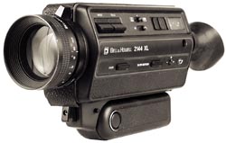 Super 8mm movie camera, 3/4 view