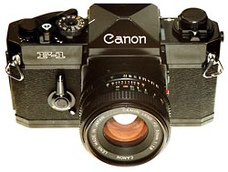 Canon F1 and 50/1.8, front