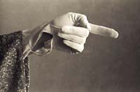 Gloved
hand