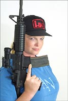 Tam with itty bitty carbine