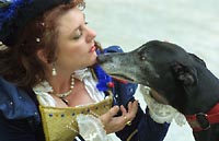 Dame and dog