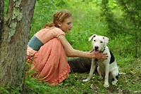 Girl and dog