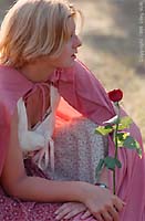 Woman with a rose