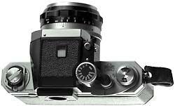 Nikon F and 58/1.4, top view