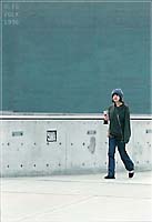 Woman walking fast