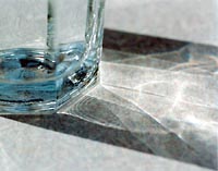 Refraction in a glass